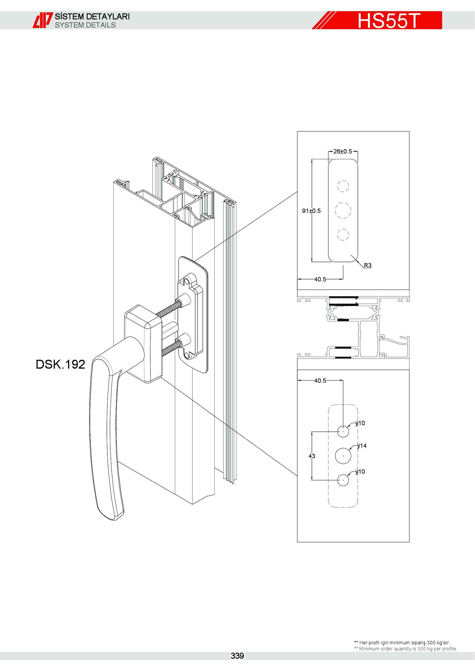 HEBESCHİEBE SÜRME ALÜMİNYUM 46